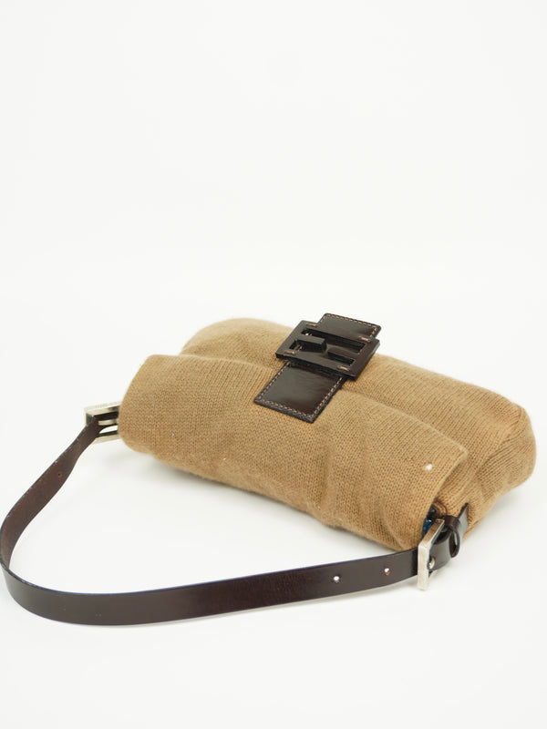 FENDI CASHMERE WOOL BAGUETTE