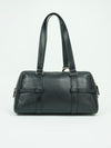 CHRISTIAN DIOR LEATHER BAG WITH SILVER HARDWARE