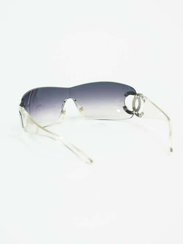 CHANEL RIMLESS CC LOGO SUNGLASSES