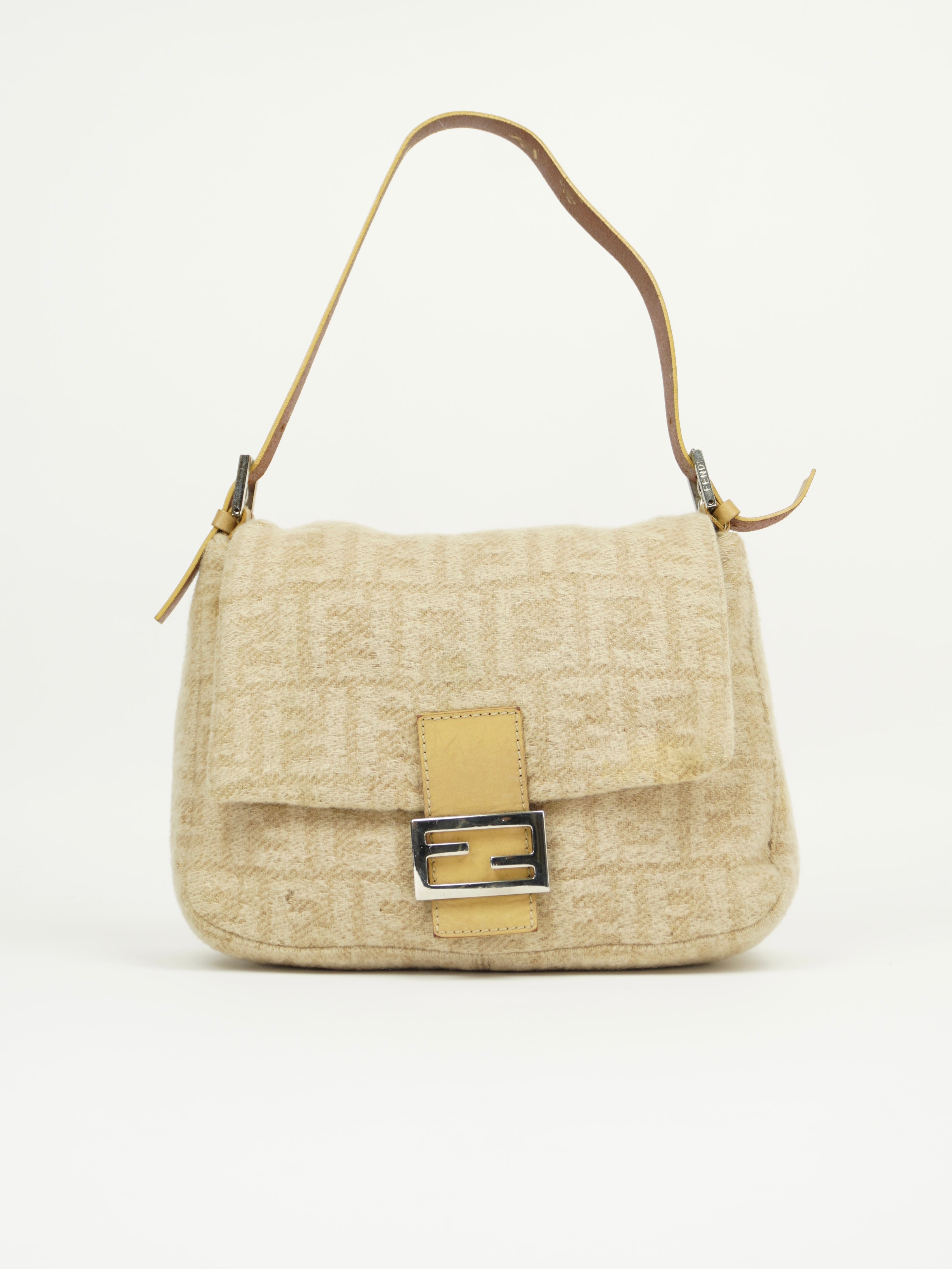 FENDI CASHMERE WOOL MAMA BAGUETTE