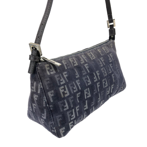 Fendi Denim Zucca Shoulder Bag