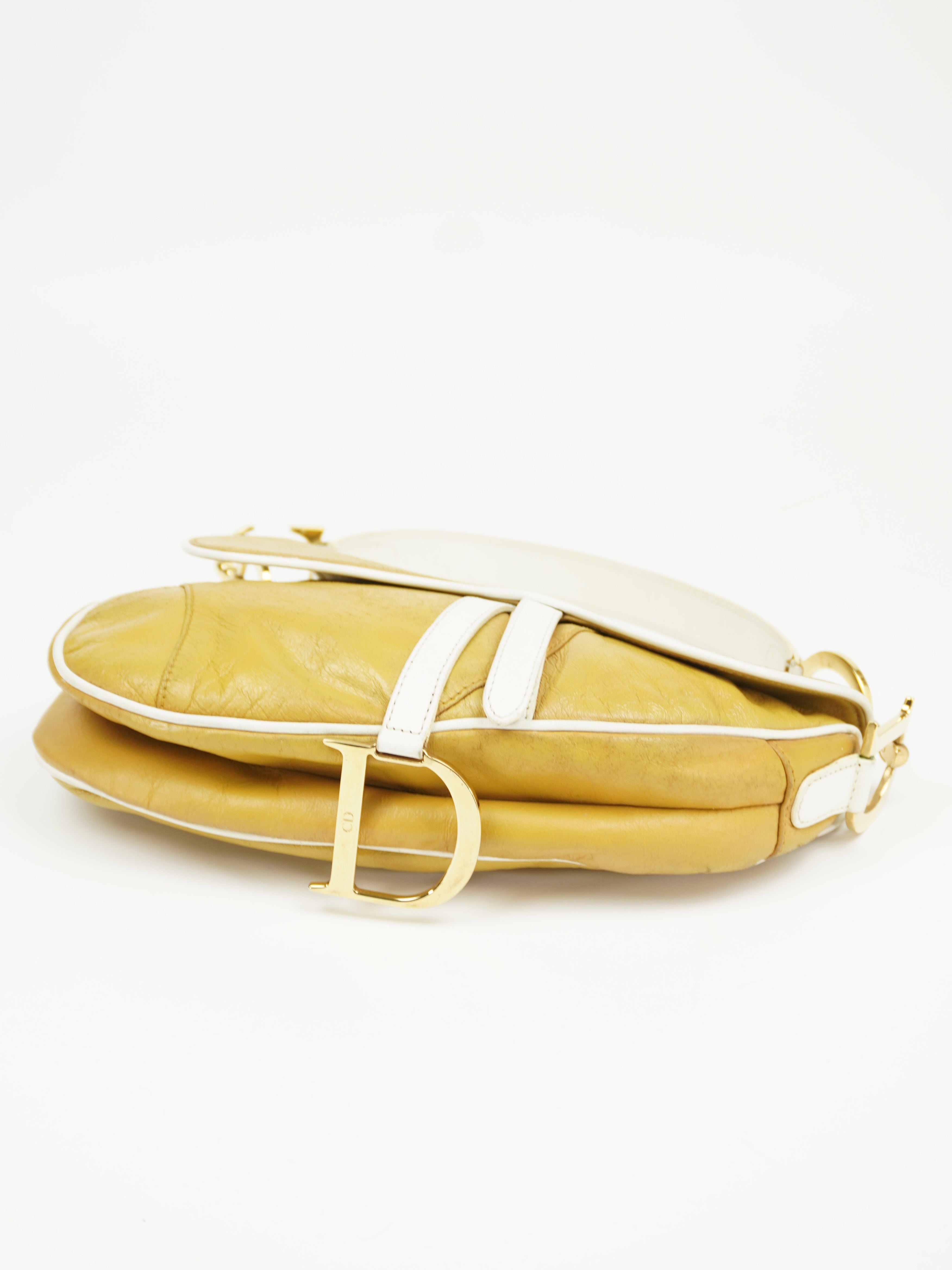 CHRISTIAN DIOR LEATHER SADDLE BAG