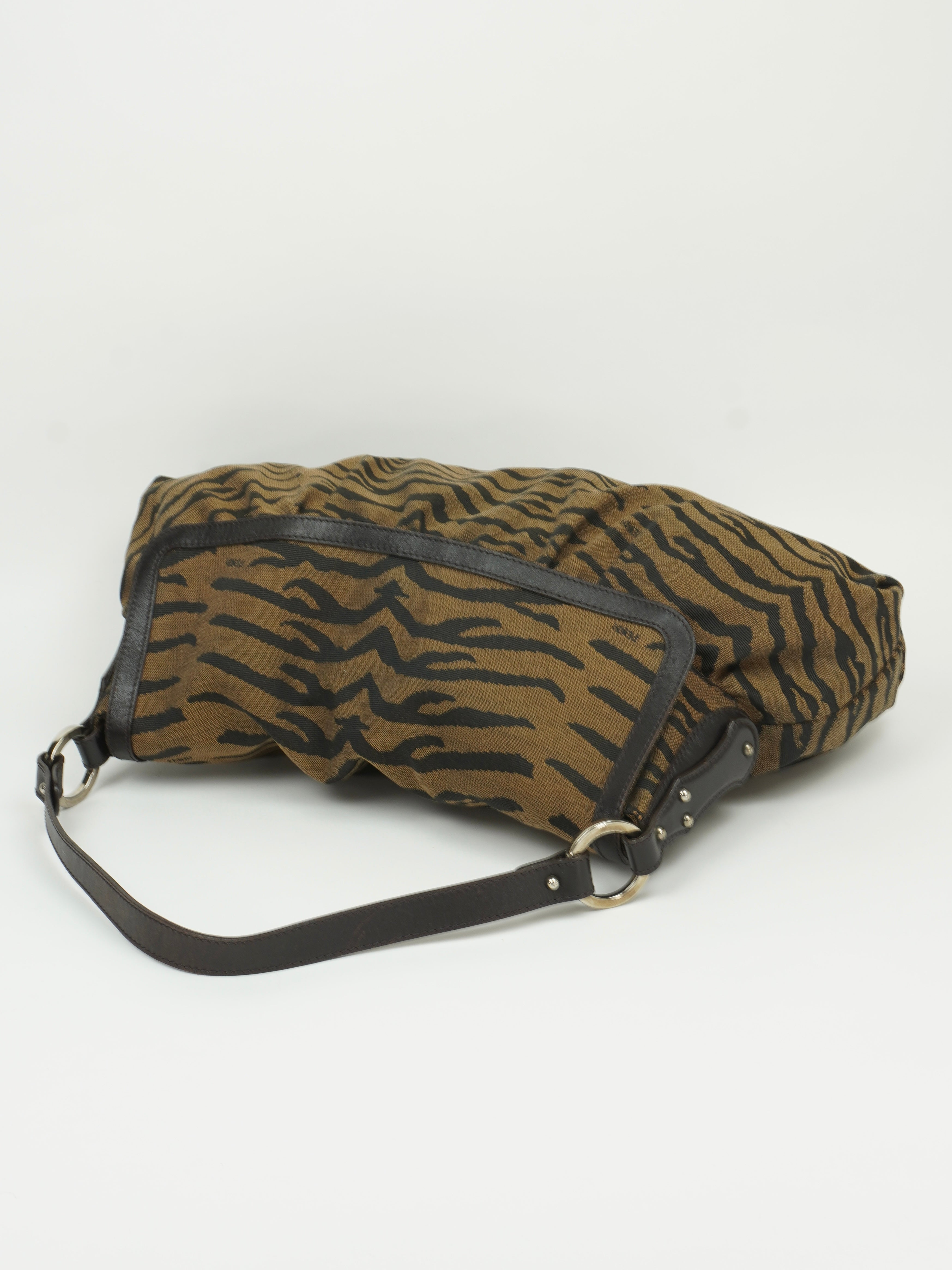 FENDI TIGER STRIPE SHOULDER BAG