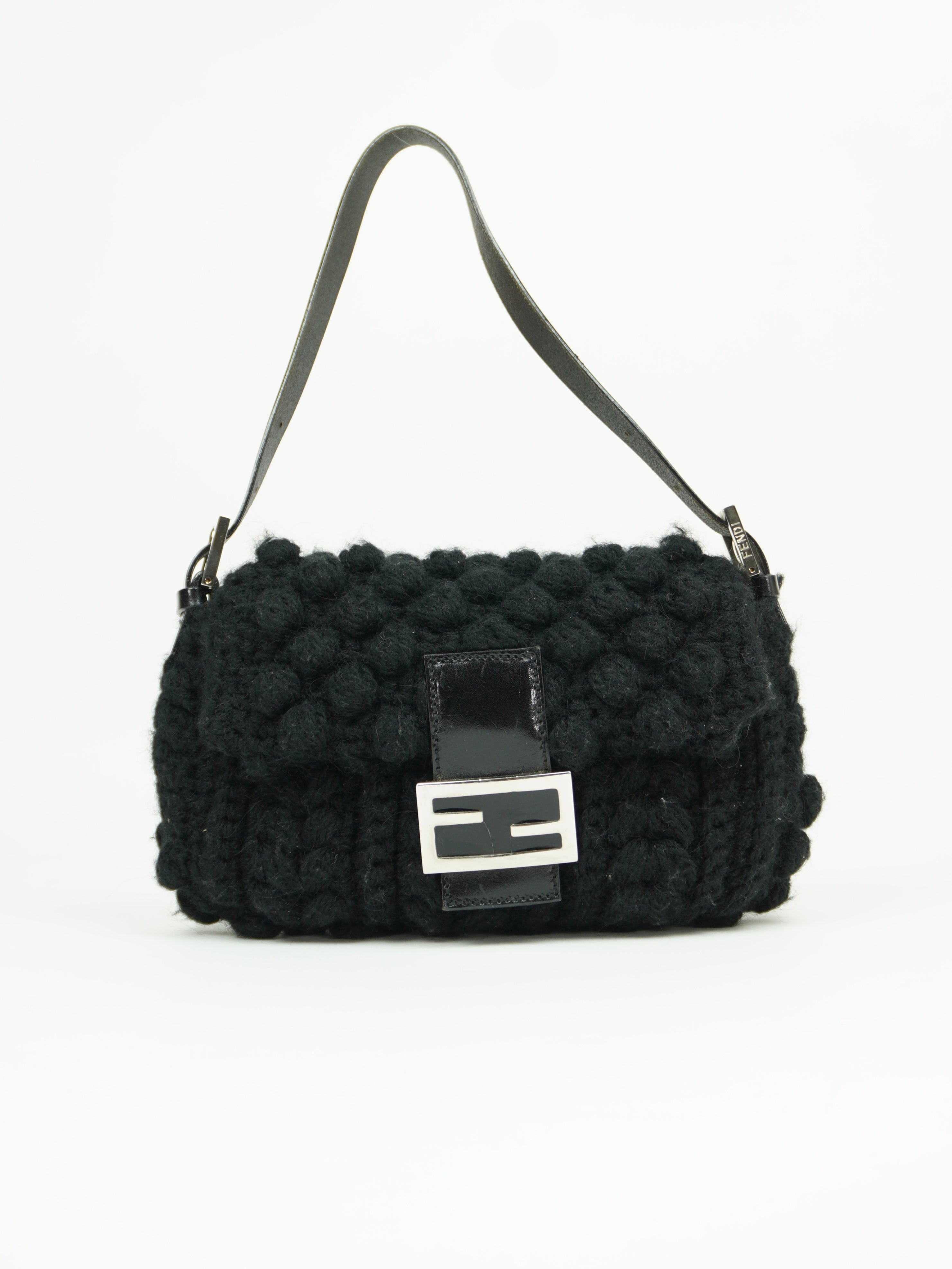 FENDI CASHMERE WOOL BAGUETTE