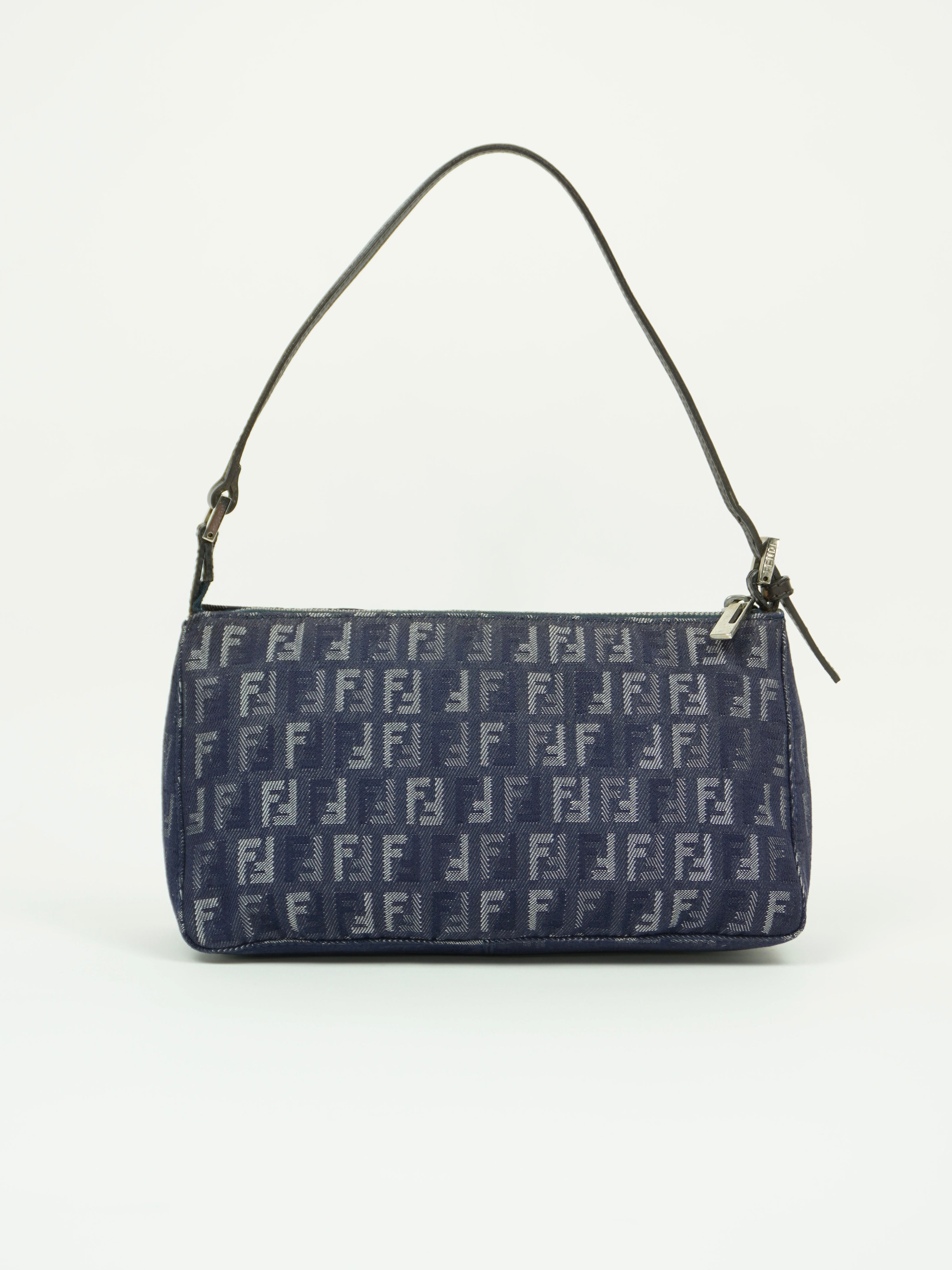 FENDI DENIM ZUCCA SHOULDER BAG