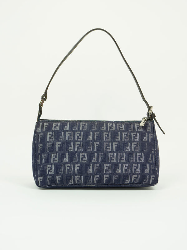 FENDI DENIM ZUCCA SHOULDER BAG