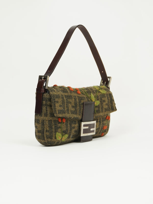 FENDI CASHMERE WOOL BAGUETTE