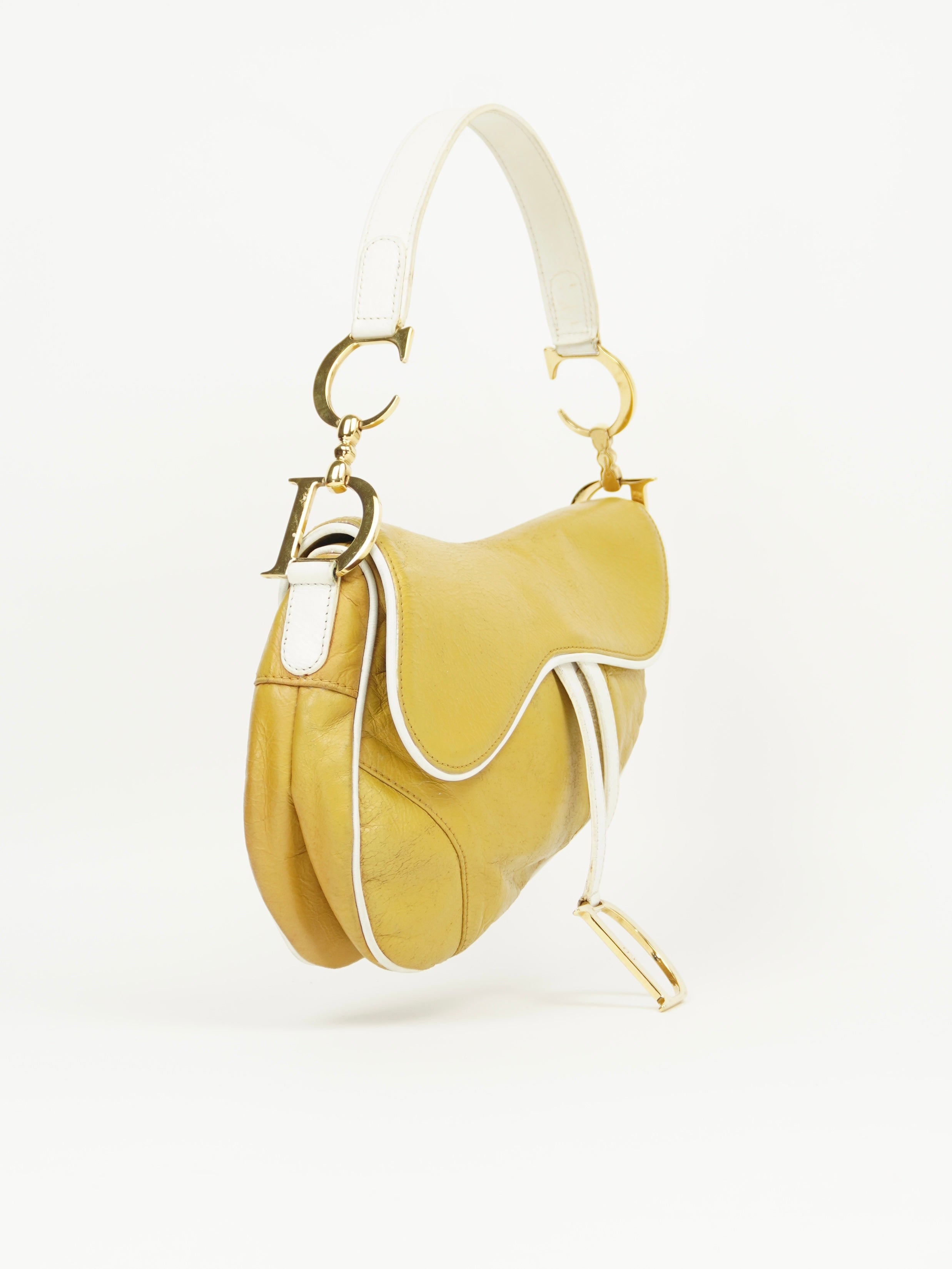 CHRISTIAN DIOR LEATHER SADDLE BAG