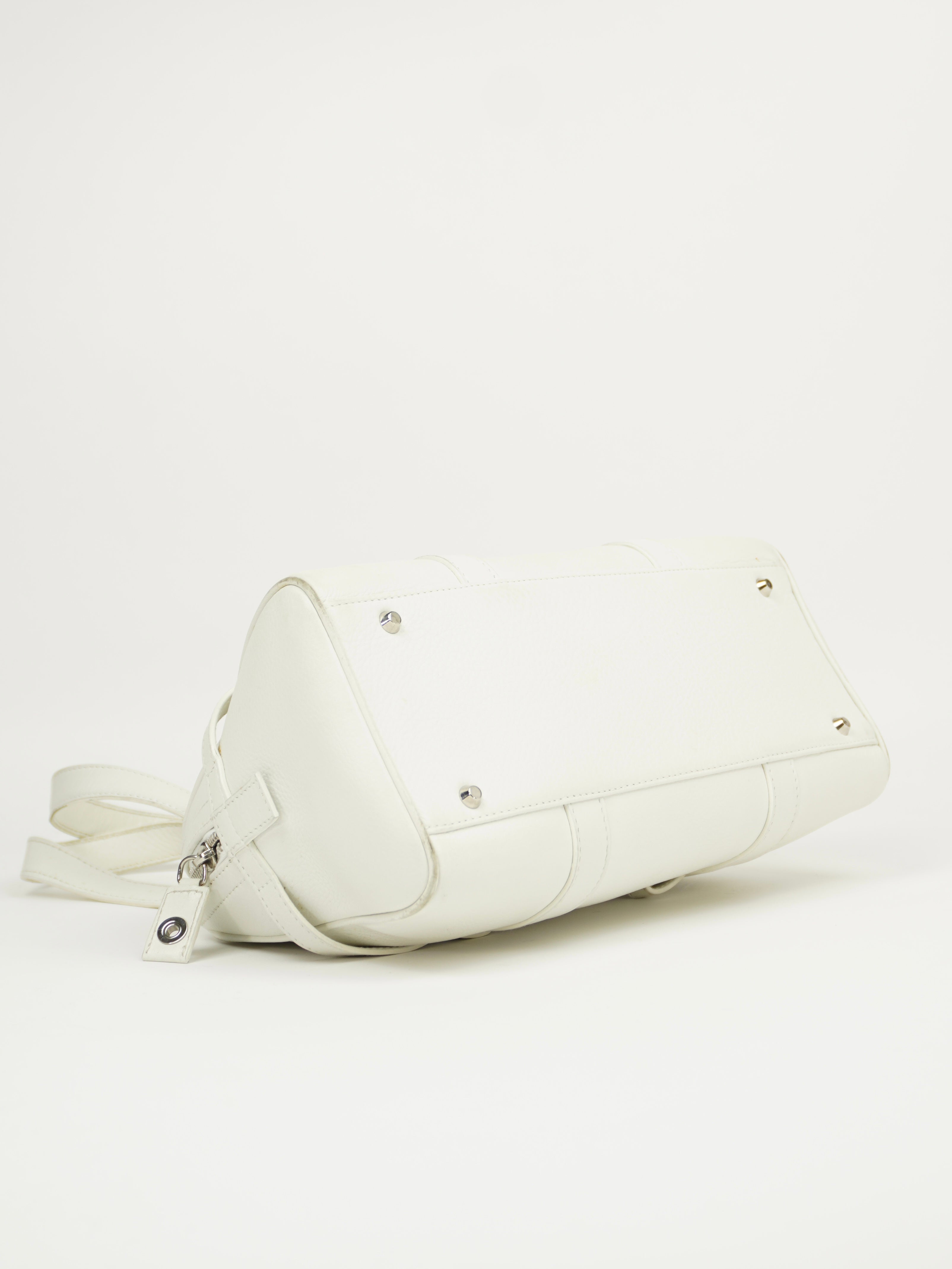 CHRISTIAN DIOR LEATHER BAG WITH SILVER HARDWARE