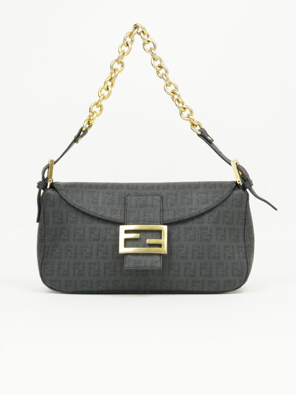 FENDI MONOGRAM CHAIN BAGUETTE