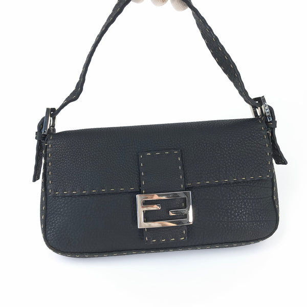 FENDI SELLERIA LEATHER BAGUETTE BAG