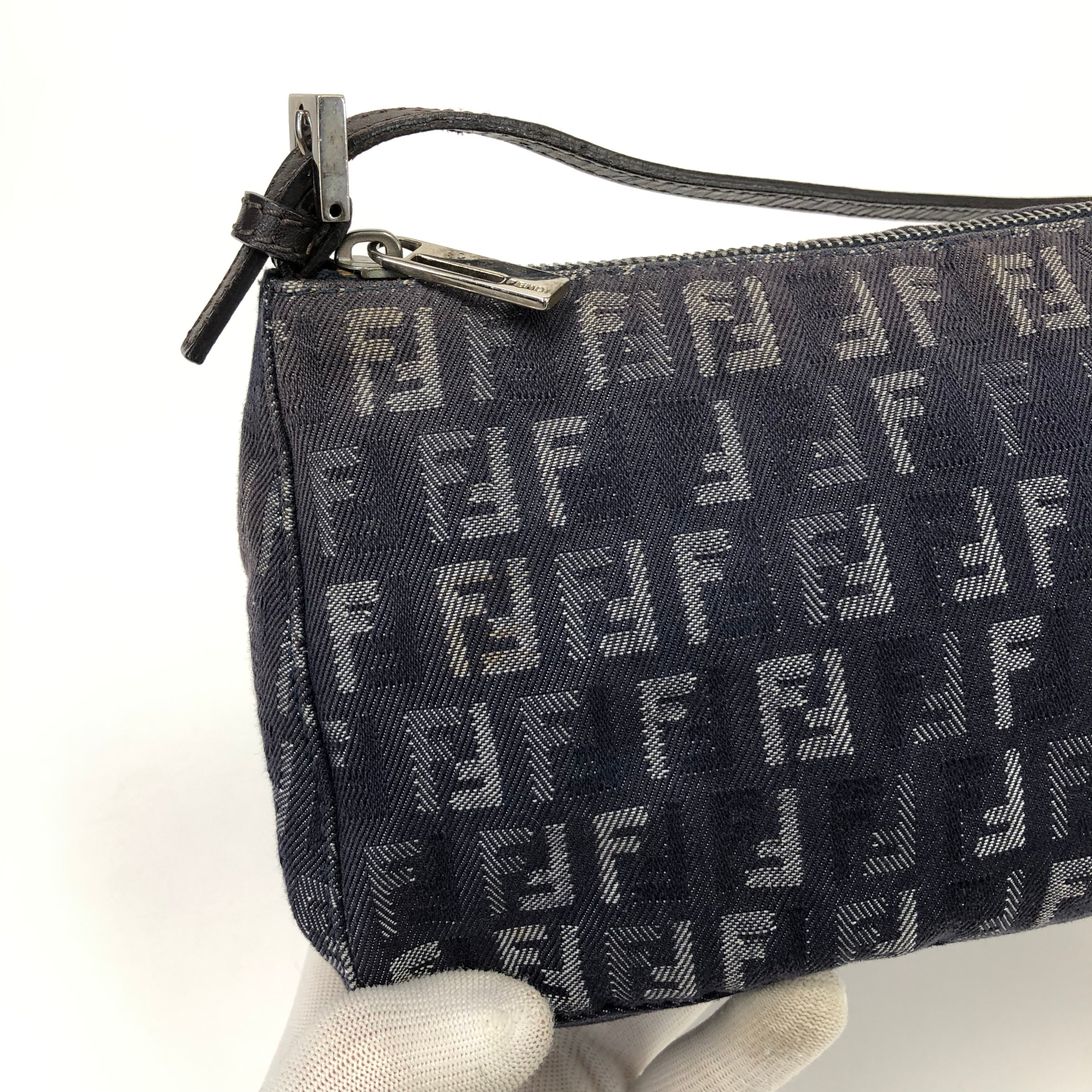 Fendi Denim Zucca Shoulder Bag