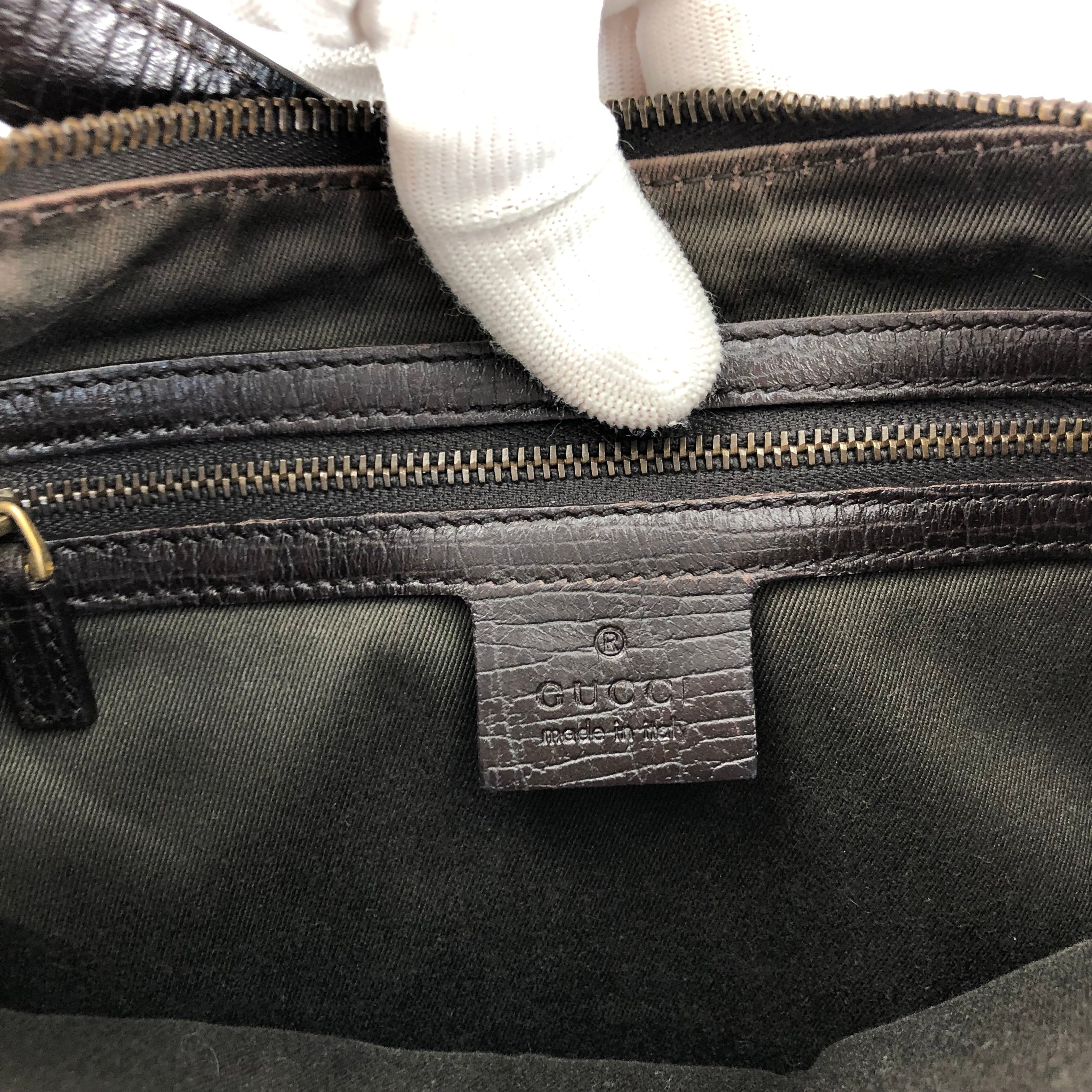 GUCCI HORSEBIT MONOGRAM SHOULDER BAG