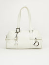 CHRISTIAN DIOR LEATHER BAG WITH SILVER HARDWARE