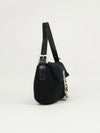 FENDI DIAMANTÉ CASHMERE BAGUETTE WITH LIZARD TRIM