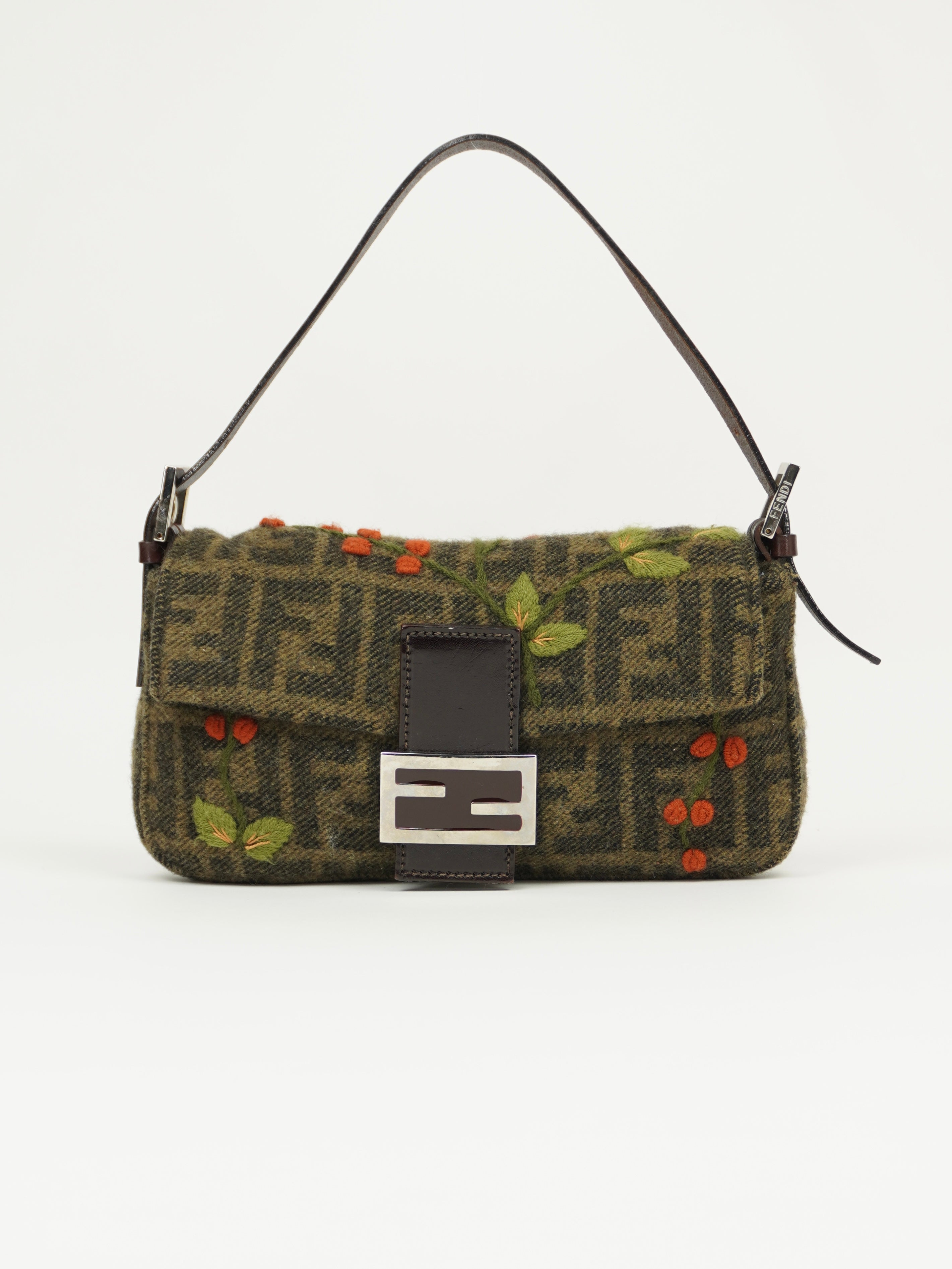 FENDI CASHMERE WOOL BAGUETTE