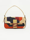 FENDI CALF HAIR PATCHWORK BAGUETTE BAG