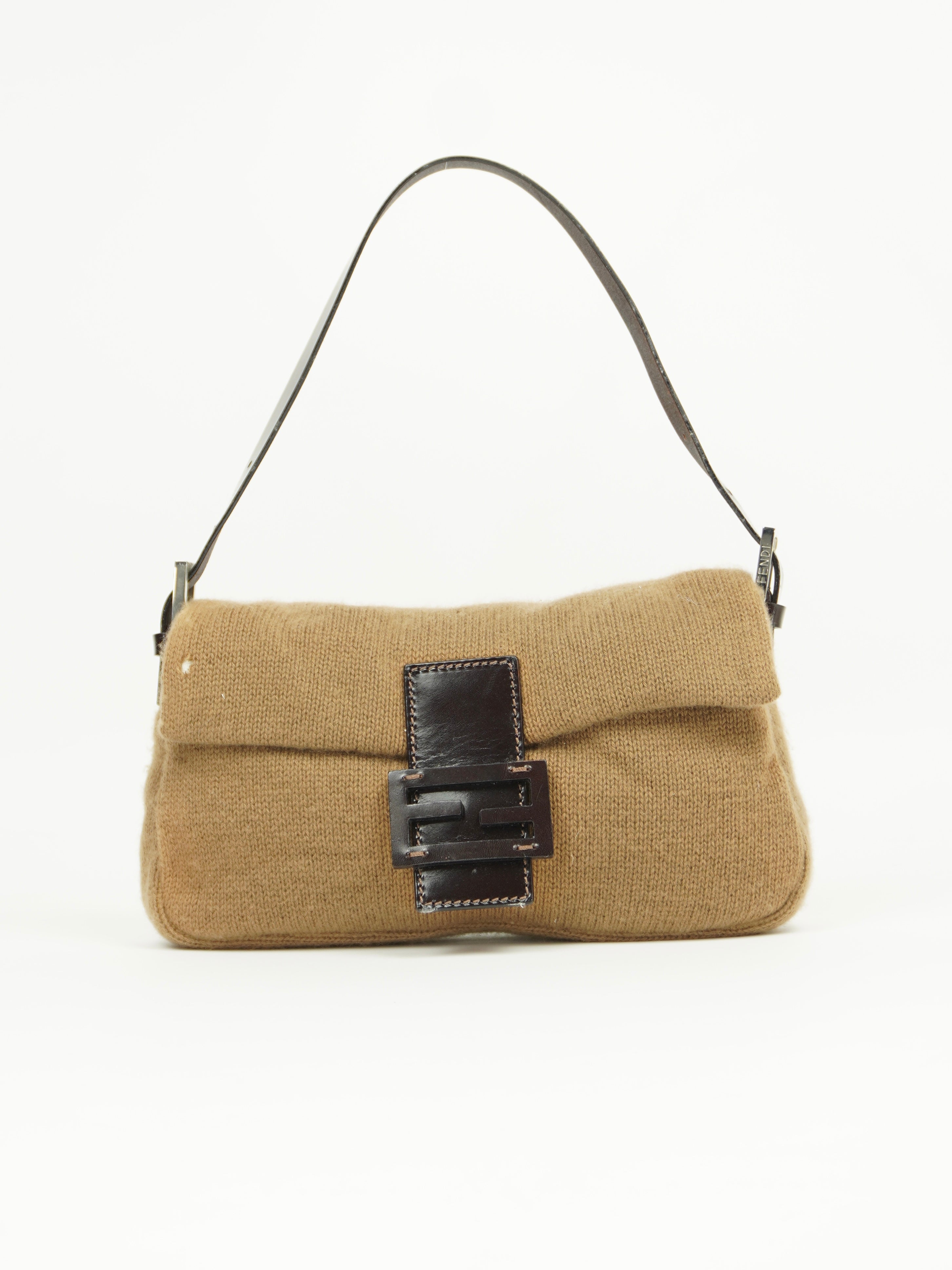 FENDI CASHMERE WOOL BAGUETTE