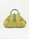 CHRISTIAN DIOR OSTRICH DOUBLE SADDLE BOWLER BAG