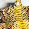 Fendi Multi Colour Python Snakeskin Baguette Bag with Mirror Detailing