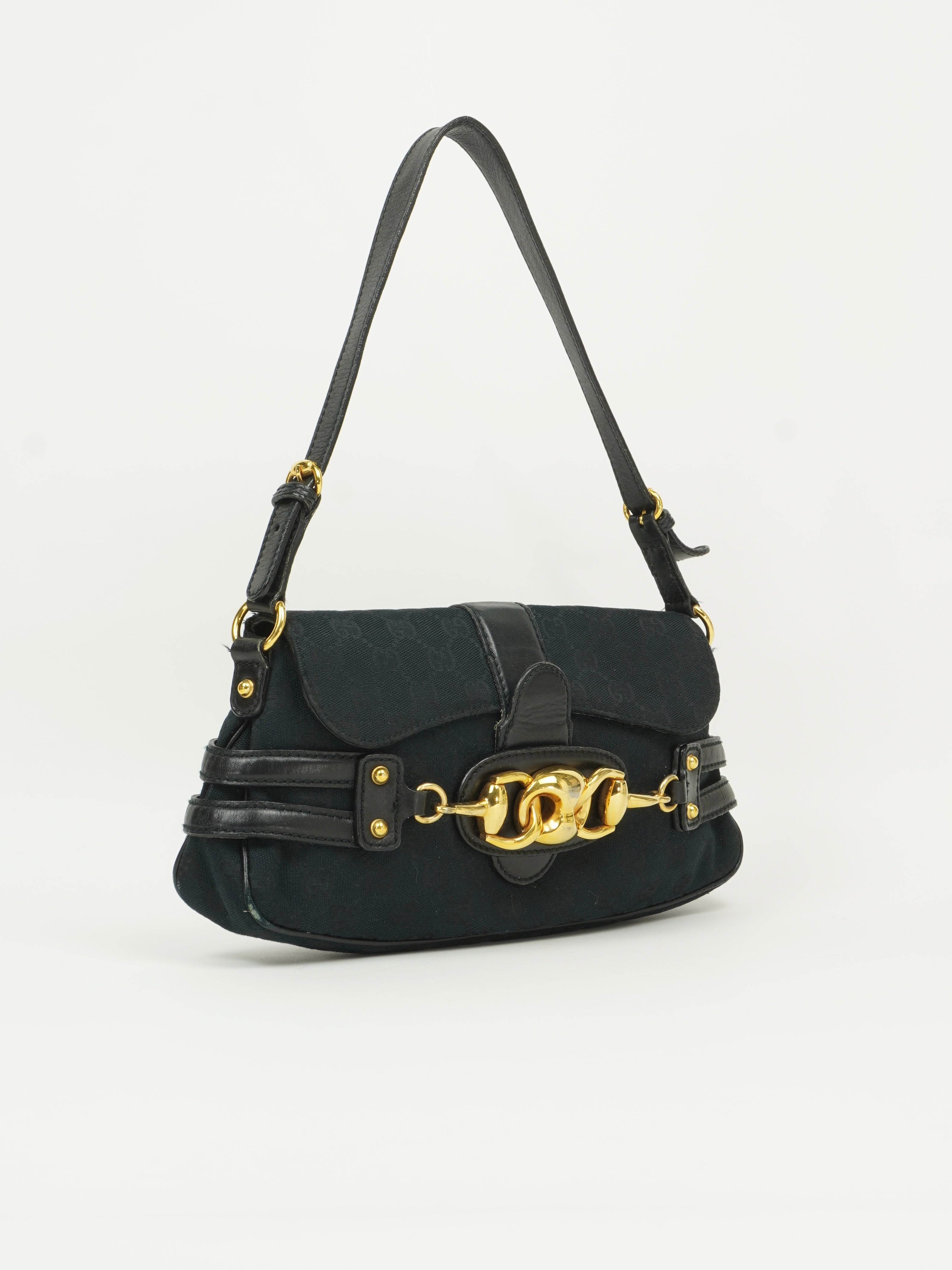 GUCCI MONOGRAM HORSEBIT BAG