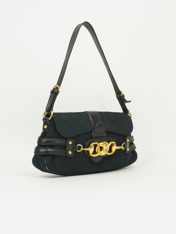 GUCCI MONOGRAM HORSEBIT BAG