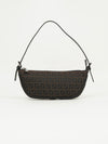 FENDI ZUCCA CRESCENT SHOULDER BAG