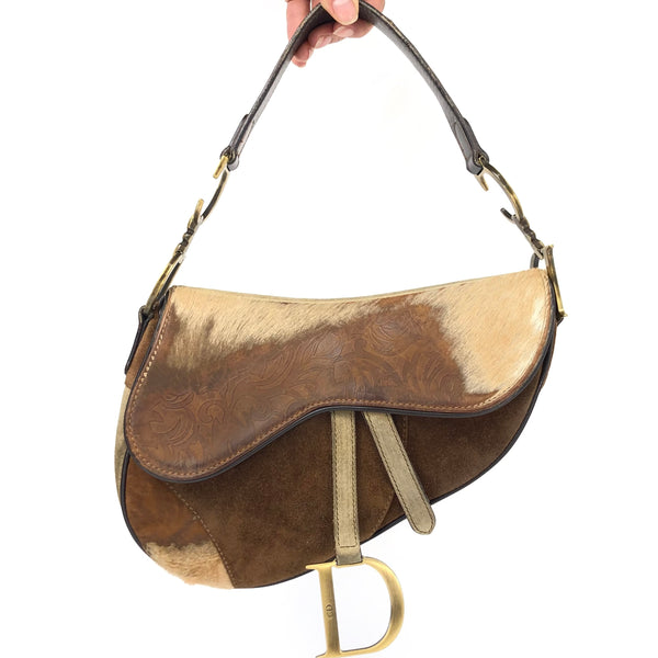 Christian Dior Pony Hair Saddle Bag