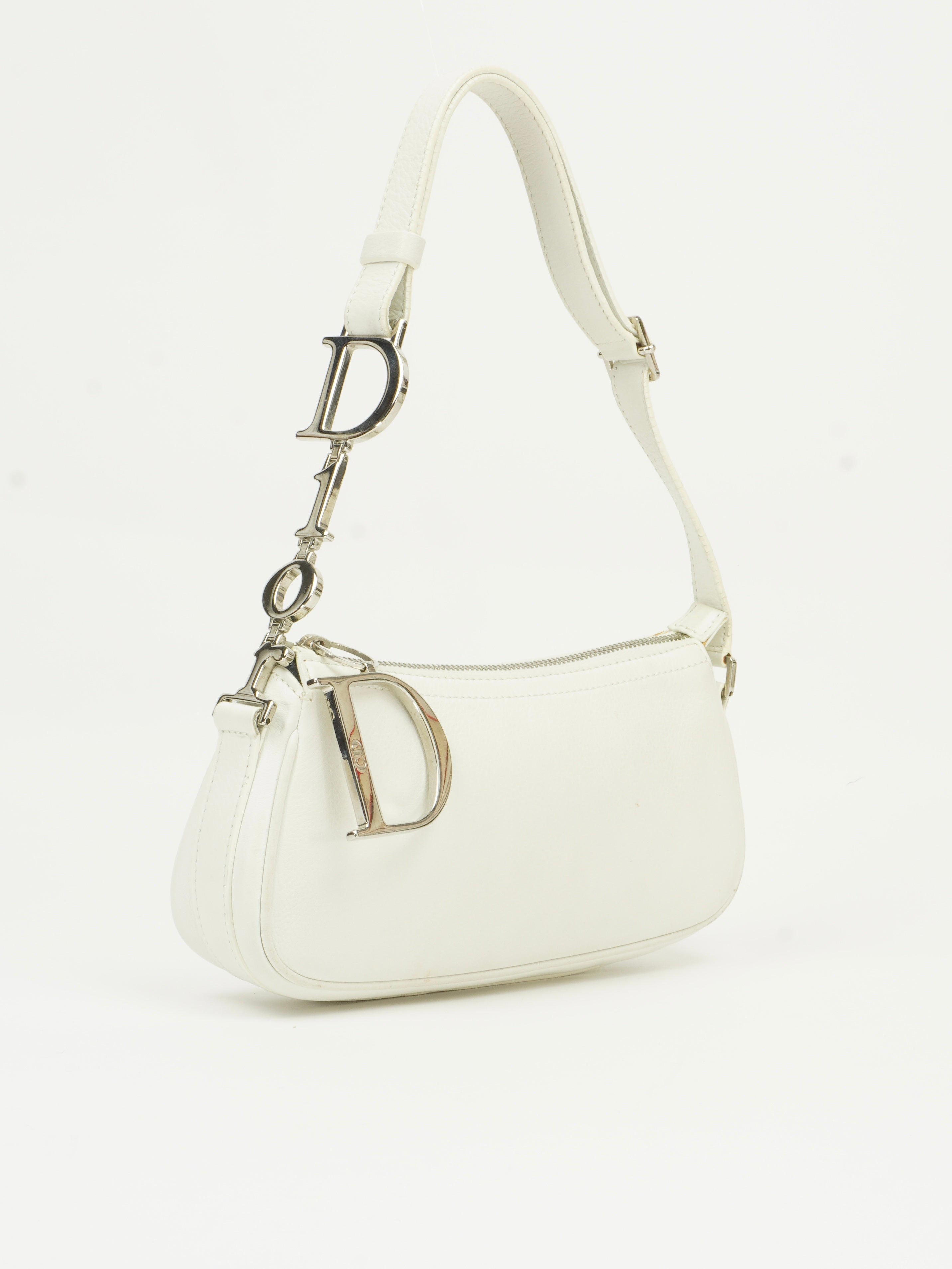 CHRISTIAN DIOR BAG WITH SILVER HARDWARE