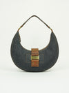 CHRISTIAN DIOR DENIM CRESCENT BAG