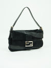 FENDI CALF HAIR AND LEATHER BAGUETTE