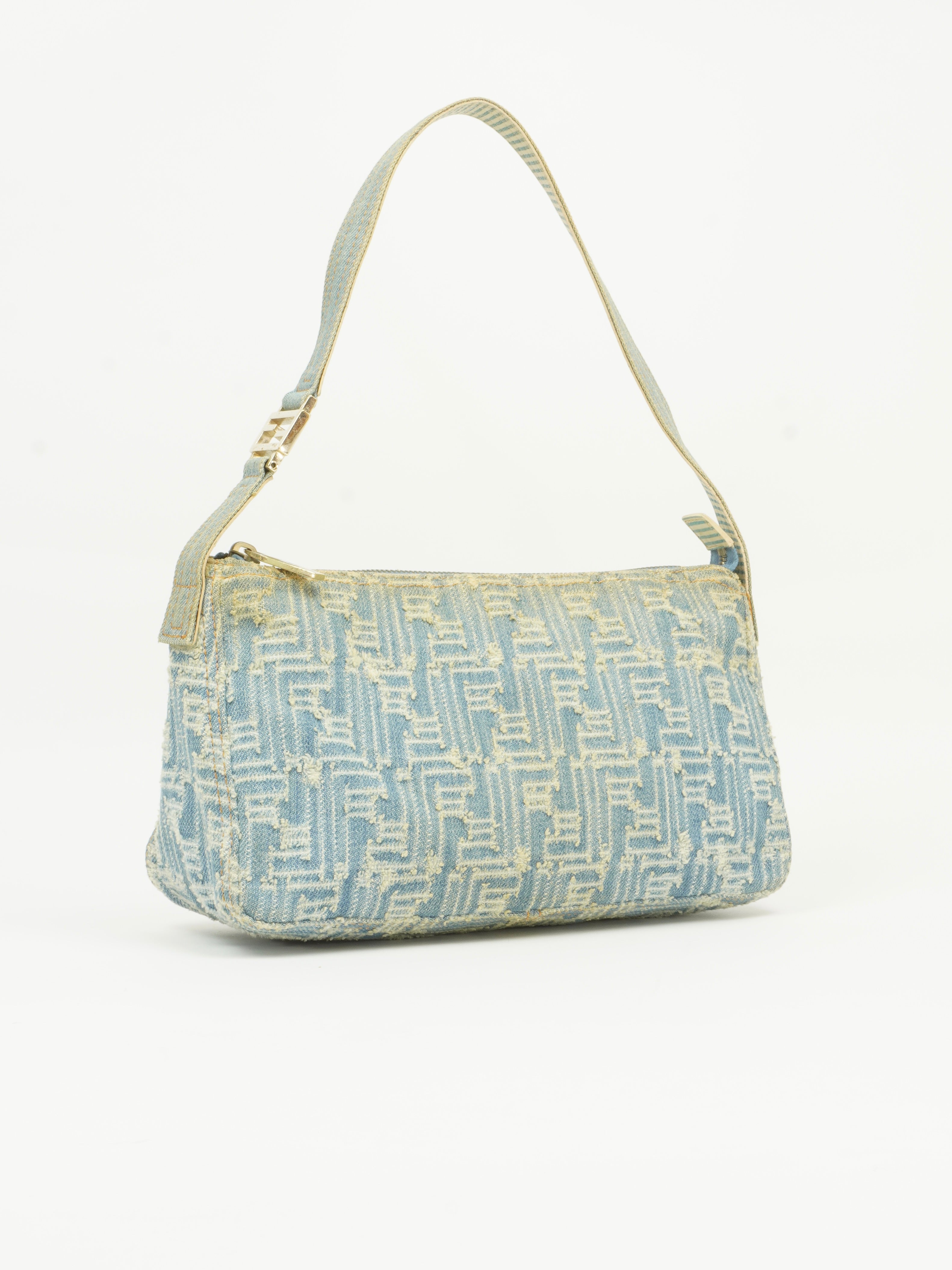 FENDI DENIM ZUCCA SHOULDER BAG