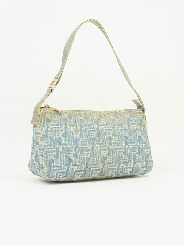 FENDI DENIM ZUCCA SHOULDER BAG