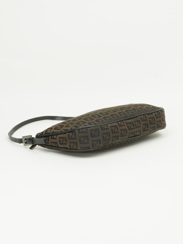 FENDI ZUCCA CRESCENT SHOULDER BAG