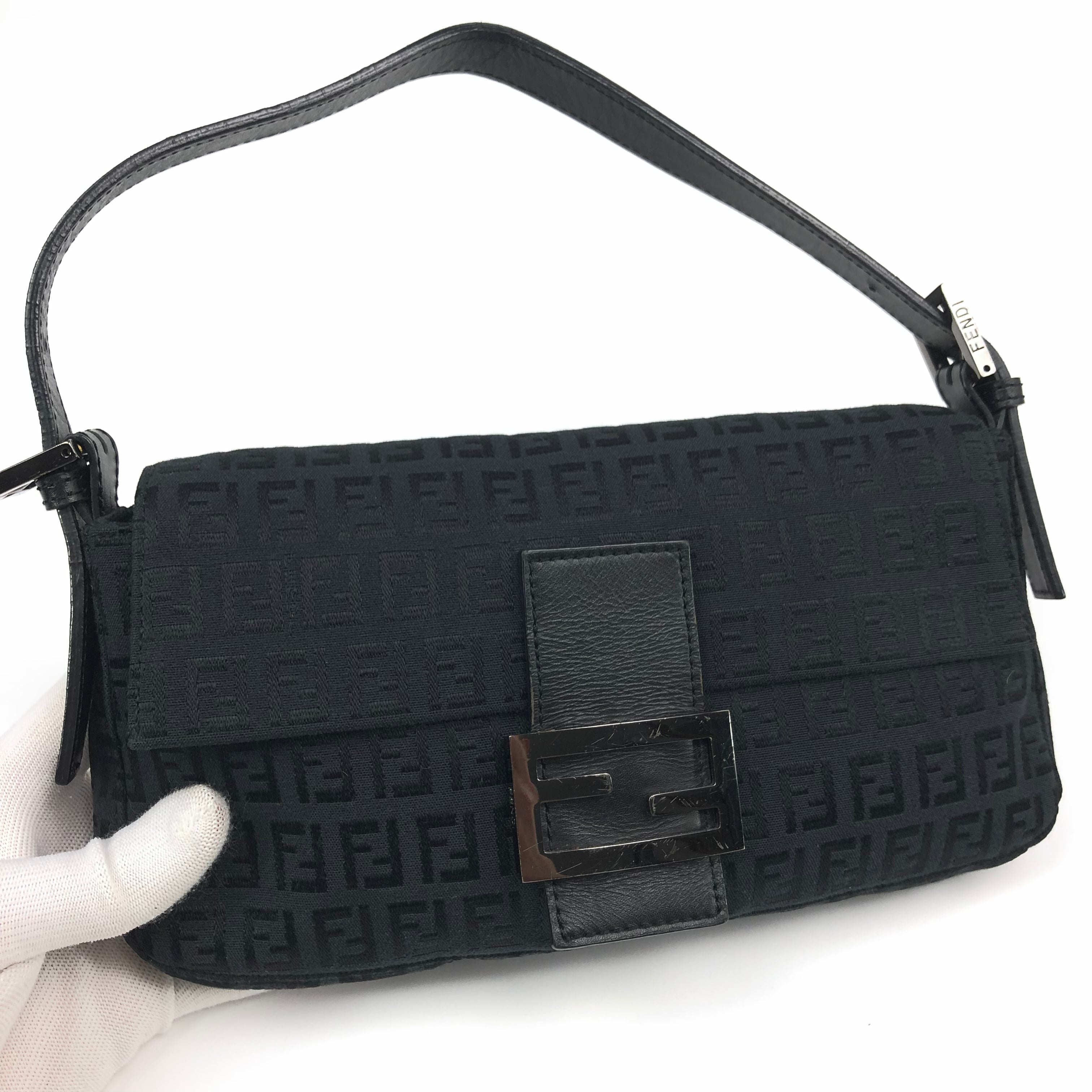 Fendi Monogram Baguette Shoulder Bag