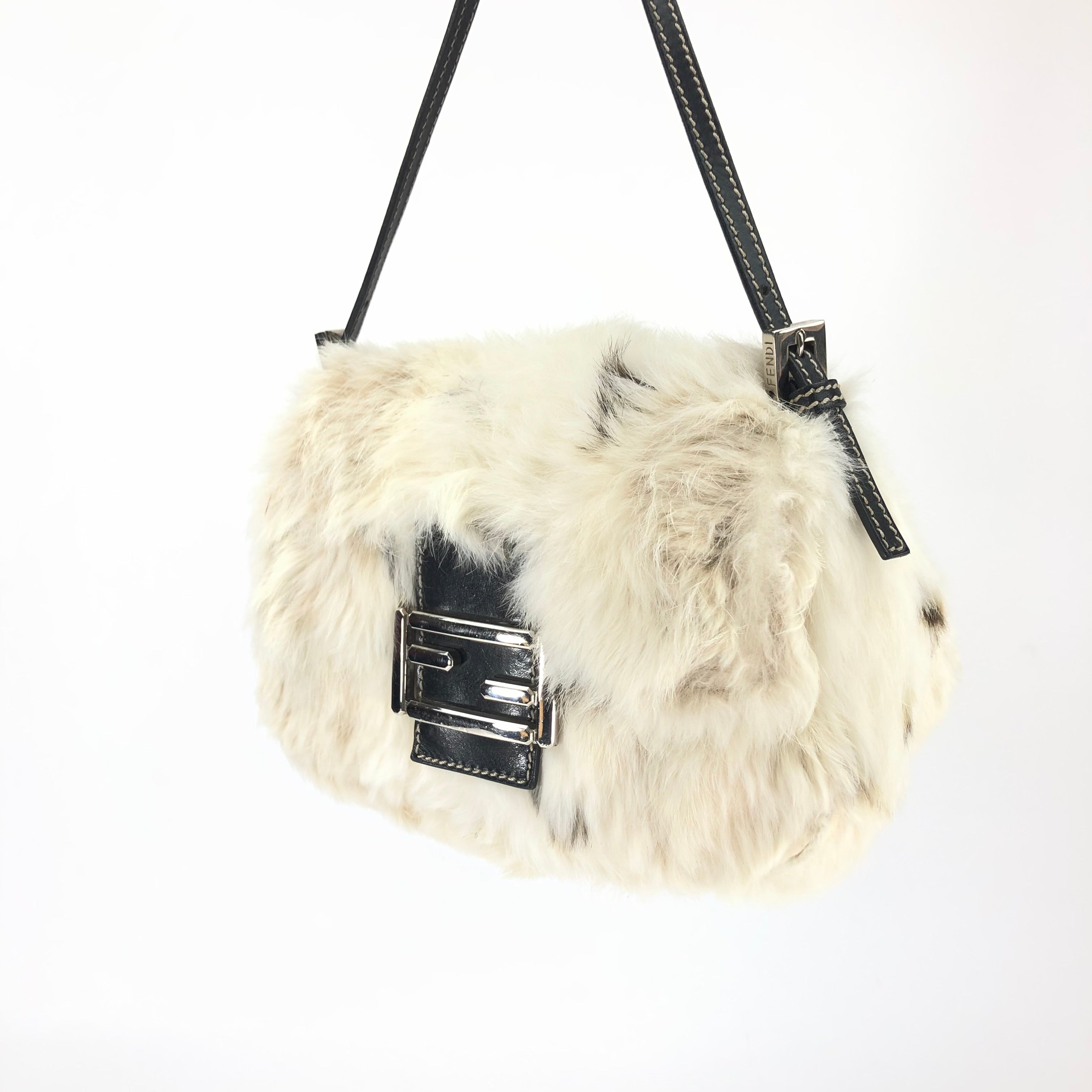 FENDI FUR BAGUETTE BAG