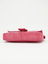 FENDI PINK LEATHER LOGO BAGUETTE