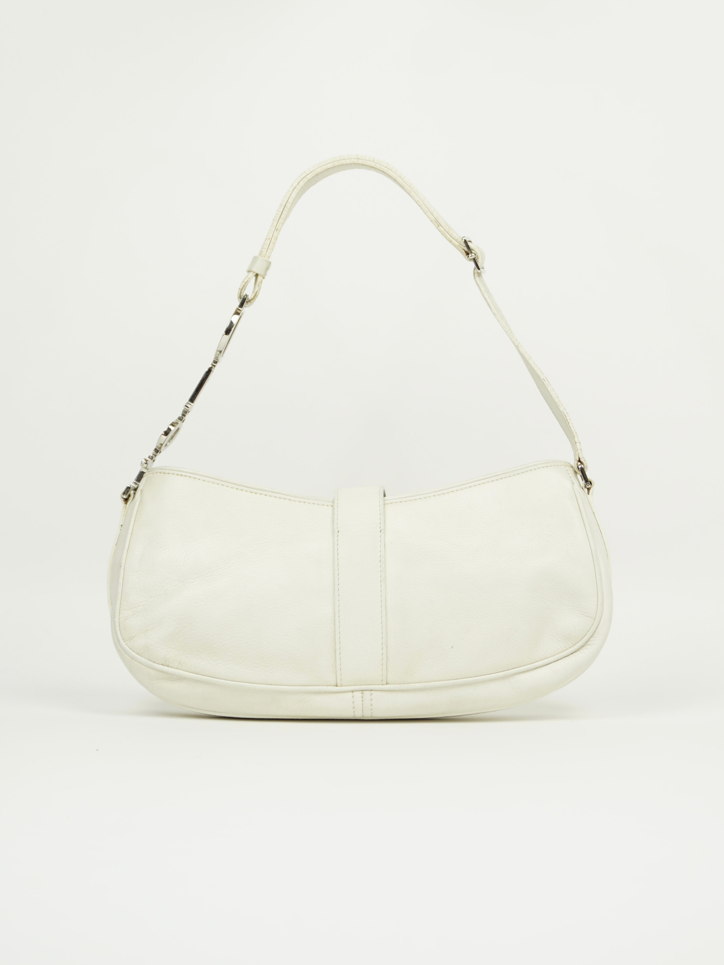CHRISTIAN DIOR MONOGRAM BAG WITH SILVER HARDWARE