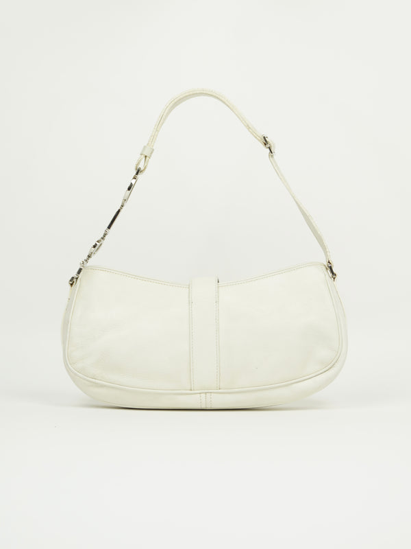 CHRISTIAN DIOR MONOGRAM BAG WITH SILVER HARDWARE