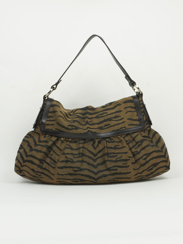 FENDI TIGER STRIPE SHOULDER BAG