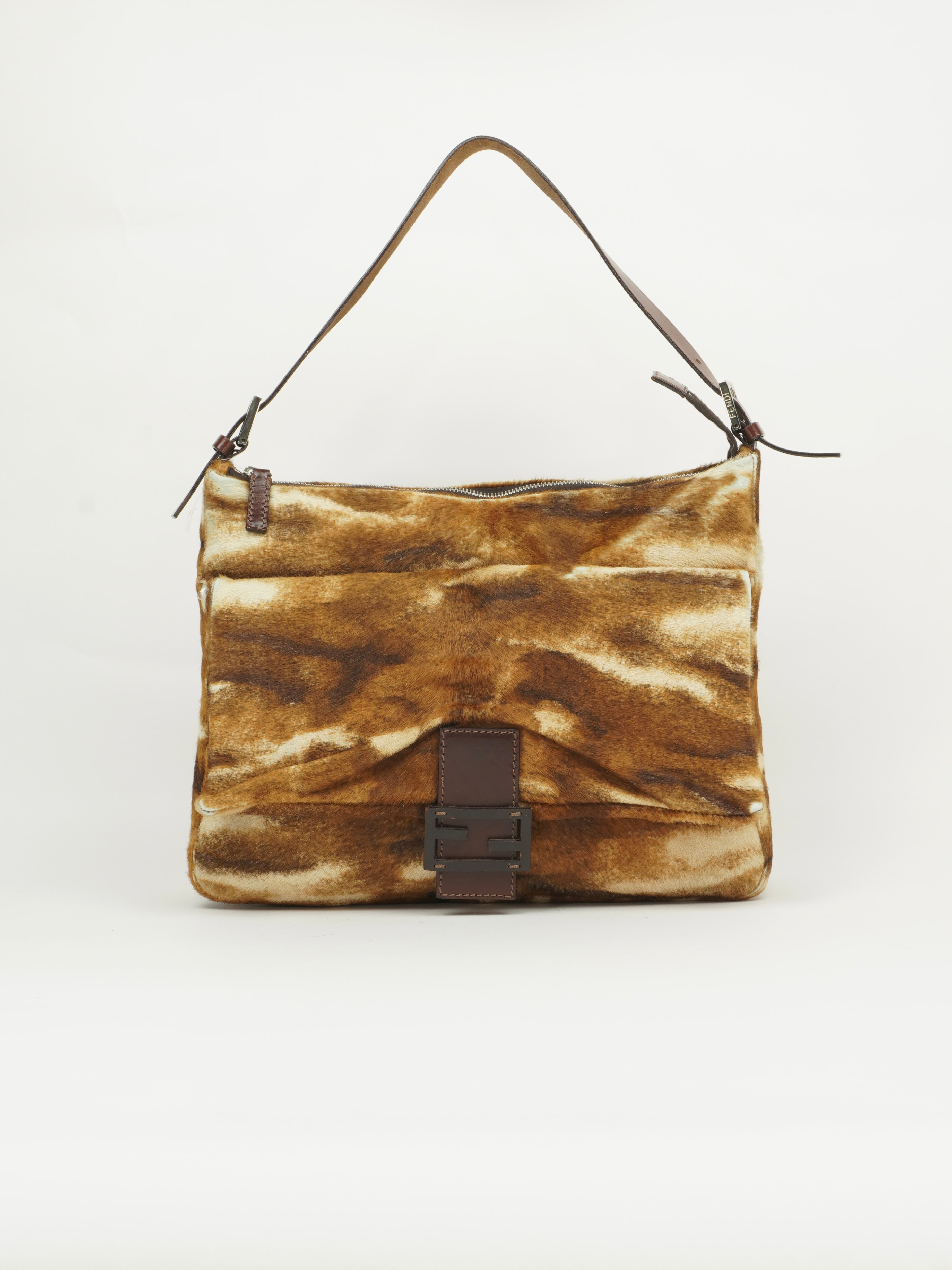 FENDI CALF HAIR MAMA BAGUETTE BAG