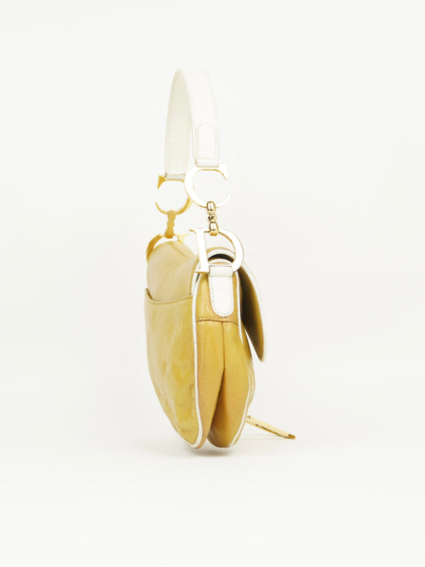 CHRISTIAN DIOR LEATHER SADDLE BAG