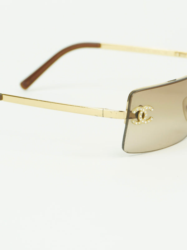 CHANEL RHINESTONE SUNGLASSES