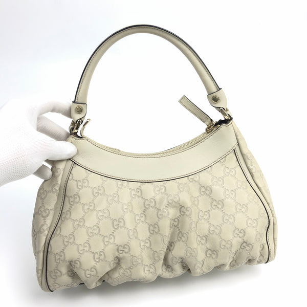 Gucci Abbey Monogram Leather Shoulder Bag