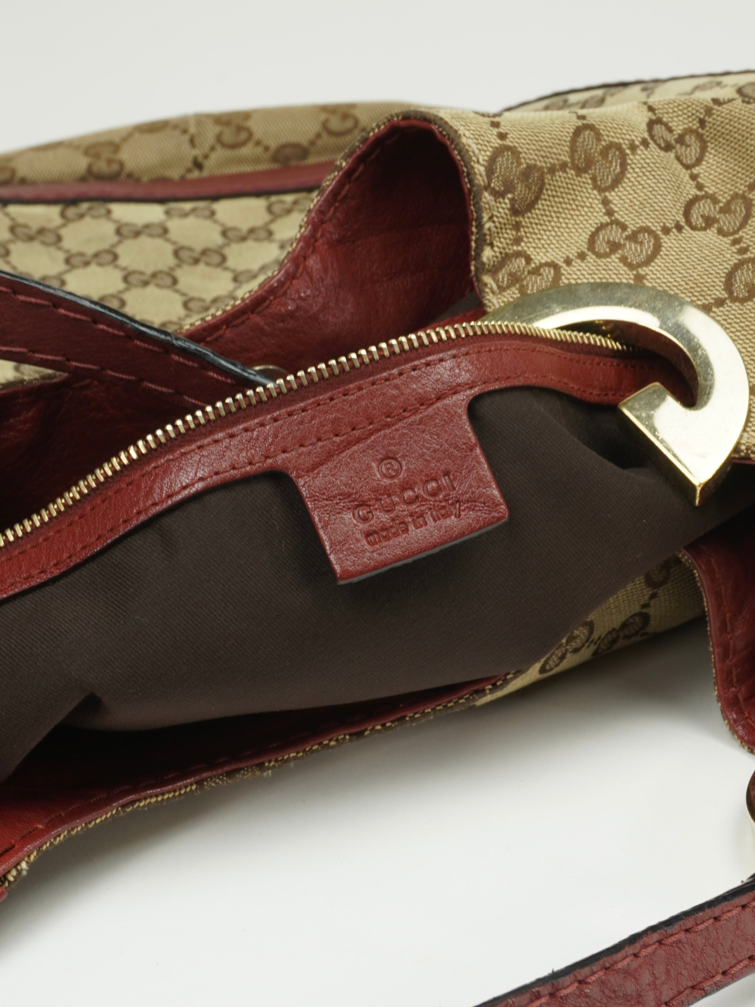 GUCCI MONOGRAM G LOGO HOBO BAG