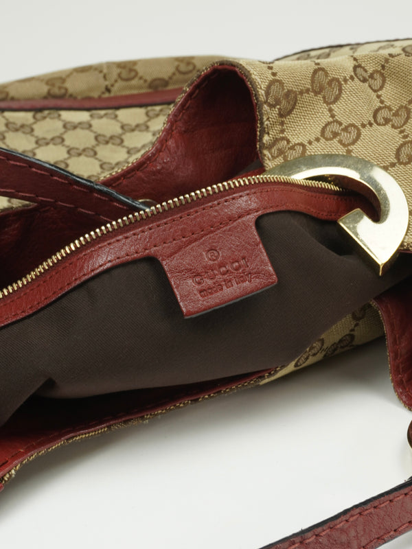GUCCI MONOGRAM G LOGO HOBO BAG
