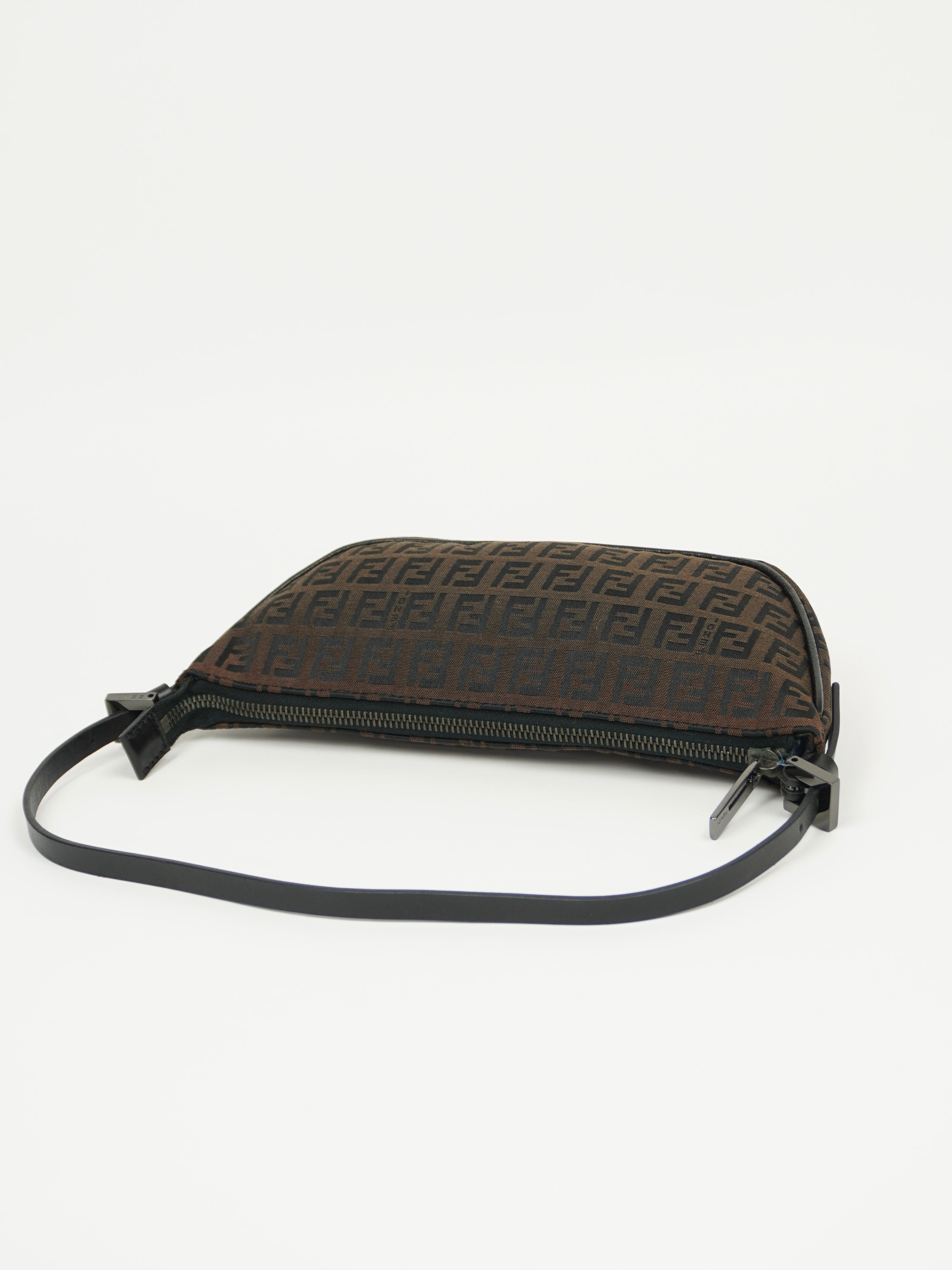 FENDI ZUCCA CRESCENT SHOULDER BAG