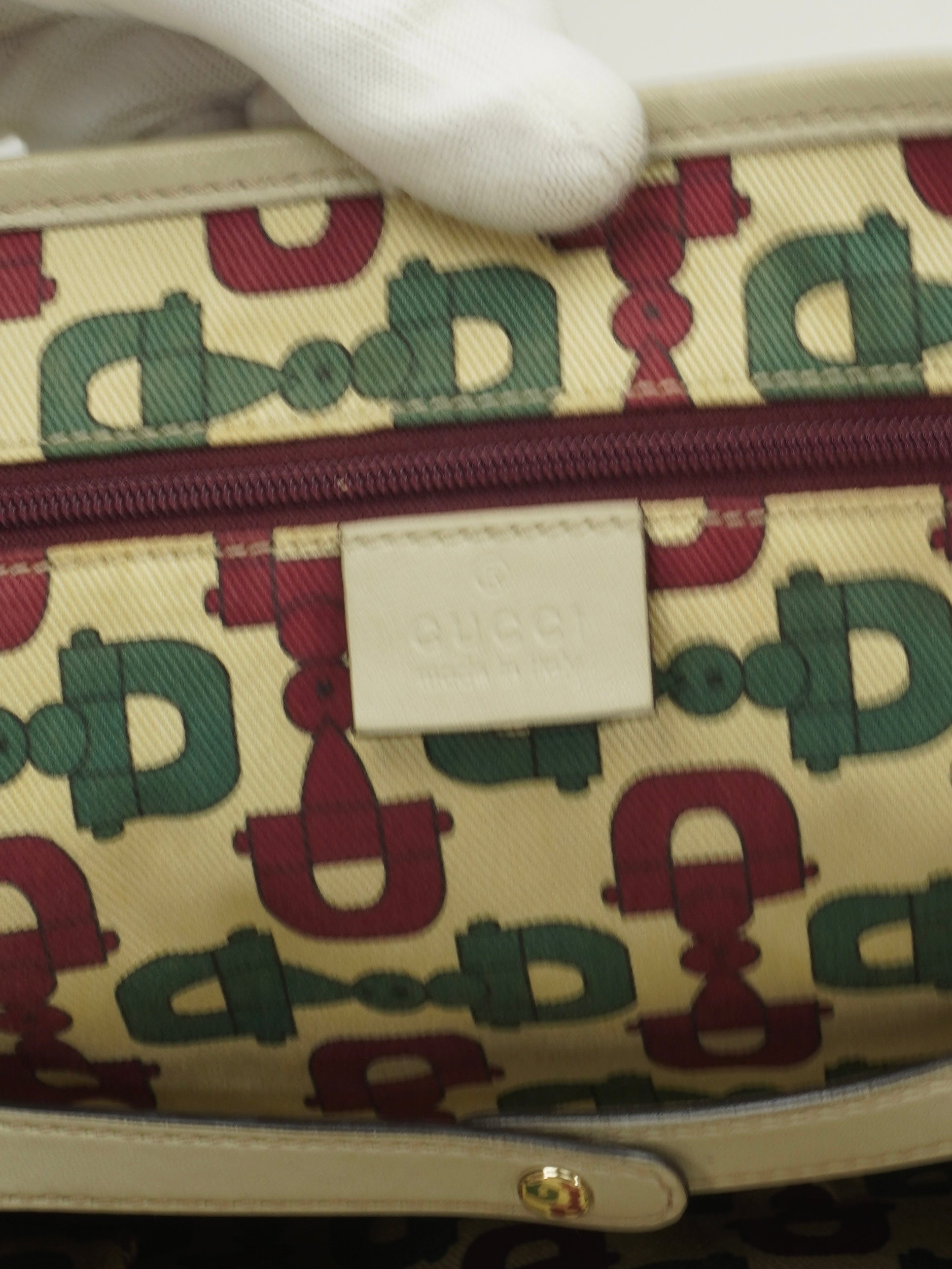 GUCCI MONOGRAM LEATHER BAG