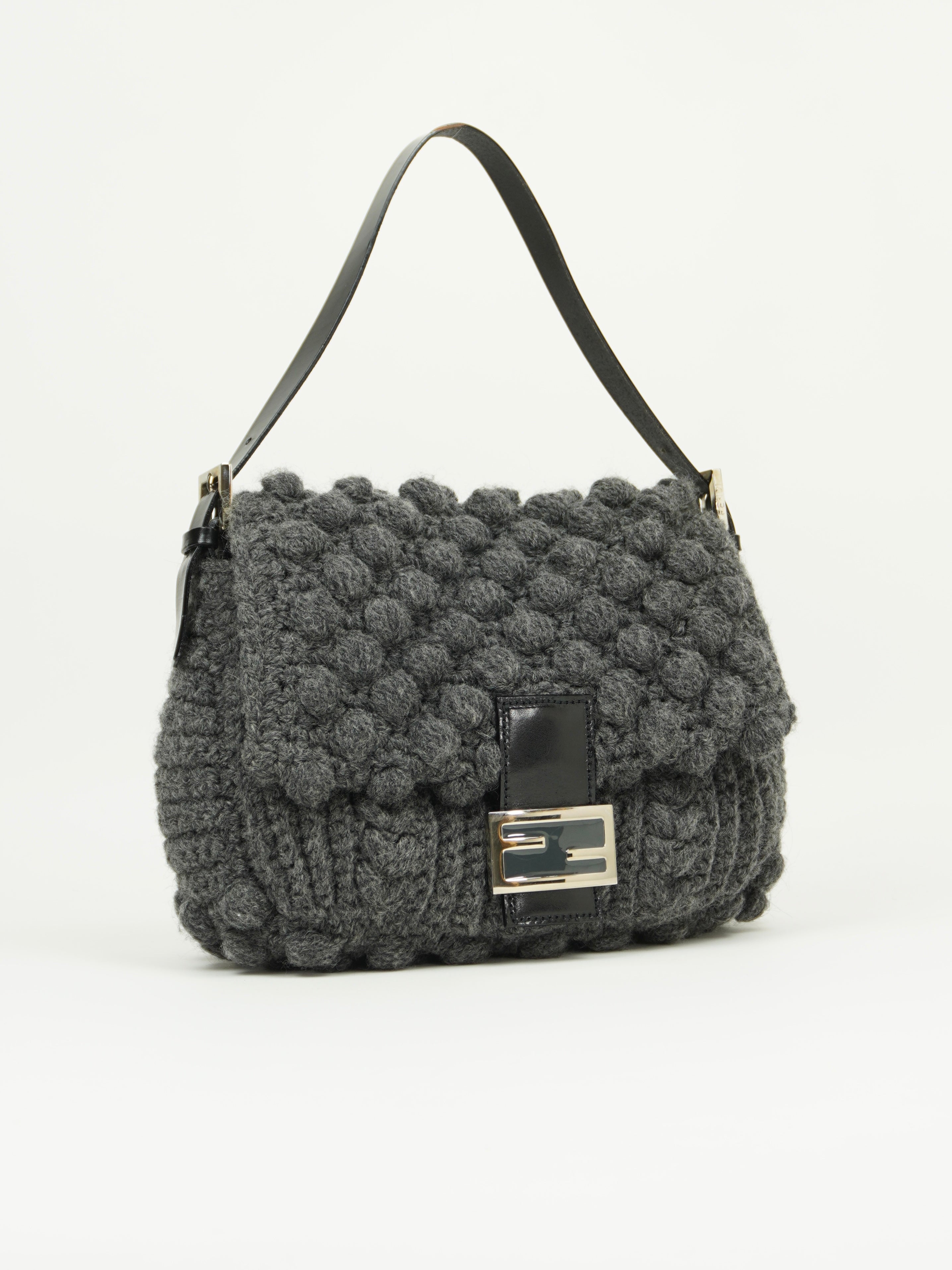 FENDI CASHMERE WOOL MAMA BAGUETTE