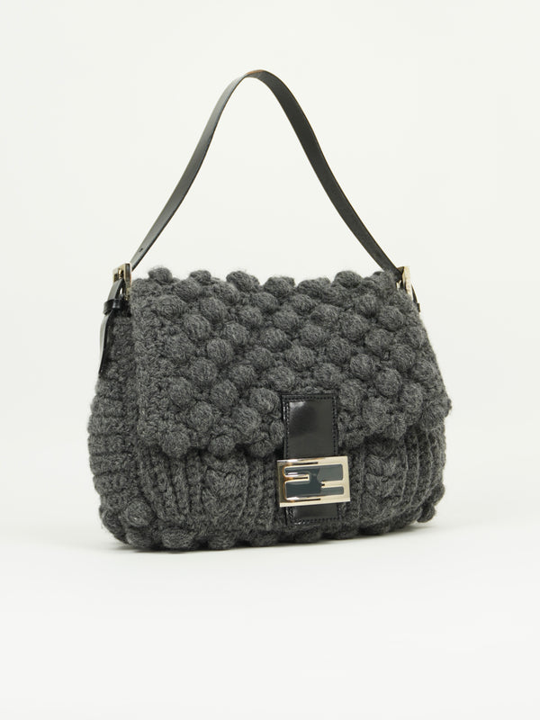 FENDI CASHMERE WOOL MAMA BAGUETTE
